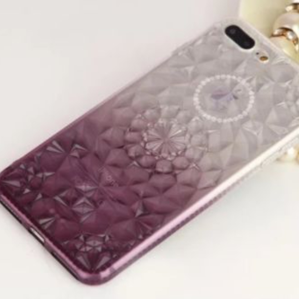 Black Crystal Bling Gradient Case Cover iPhone 7+